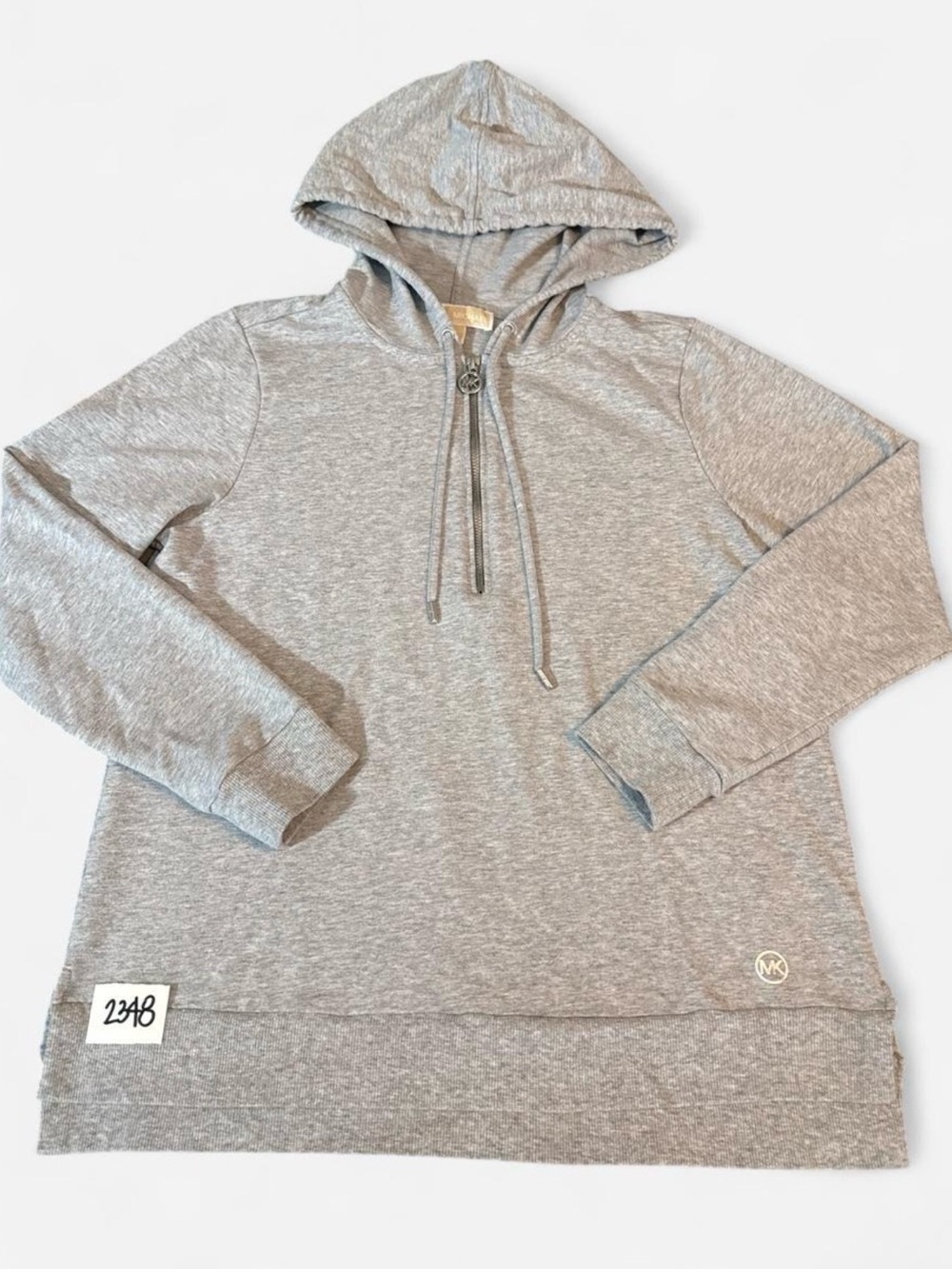 MICHAEL Michael Kors Women’s Light Gray Hooded Pullover Sweatshirt